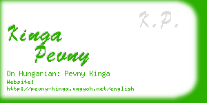 kinga pevny business card